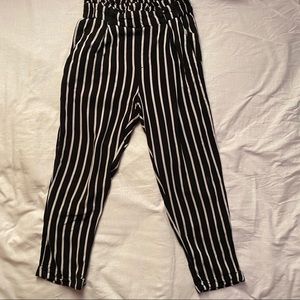 Lindex Black and White Stipes pants